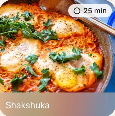 Shakshuka recipe saved in Cheflet